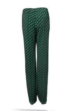 SIYU, pantaloni verdi con stampa grafica