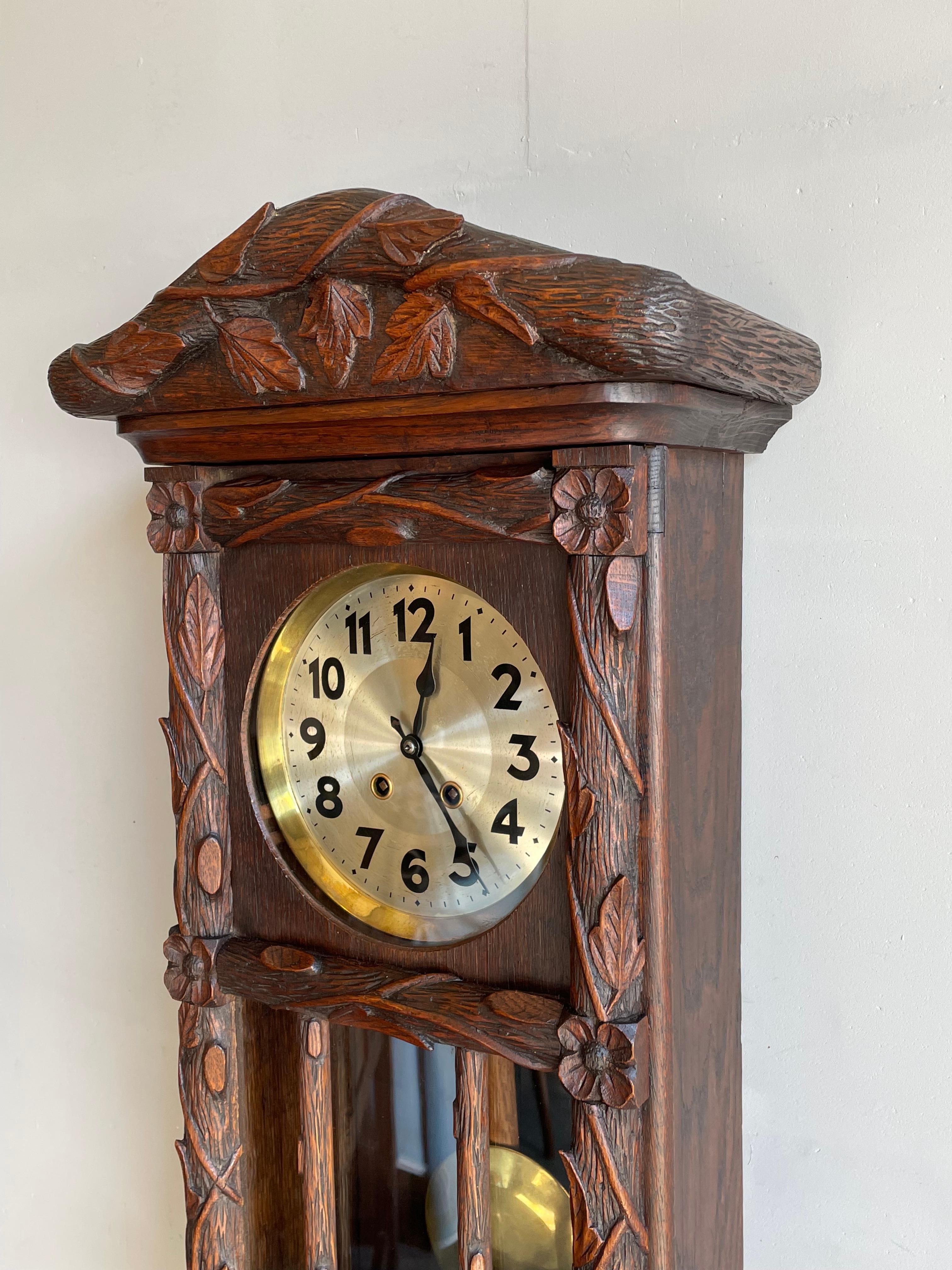 old wooden wall clock
