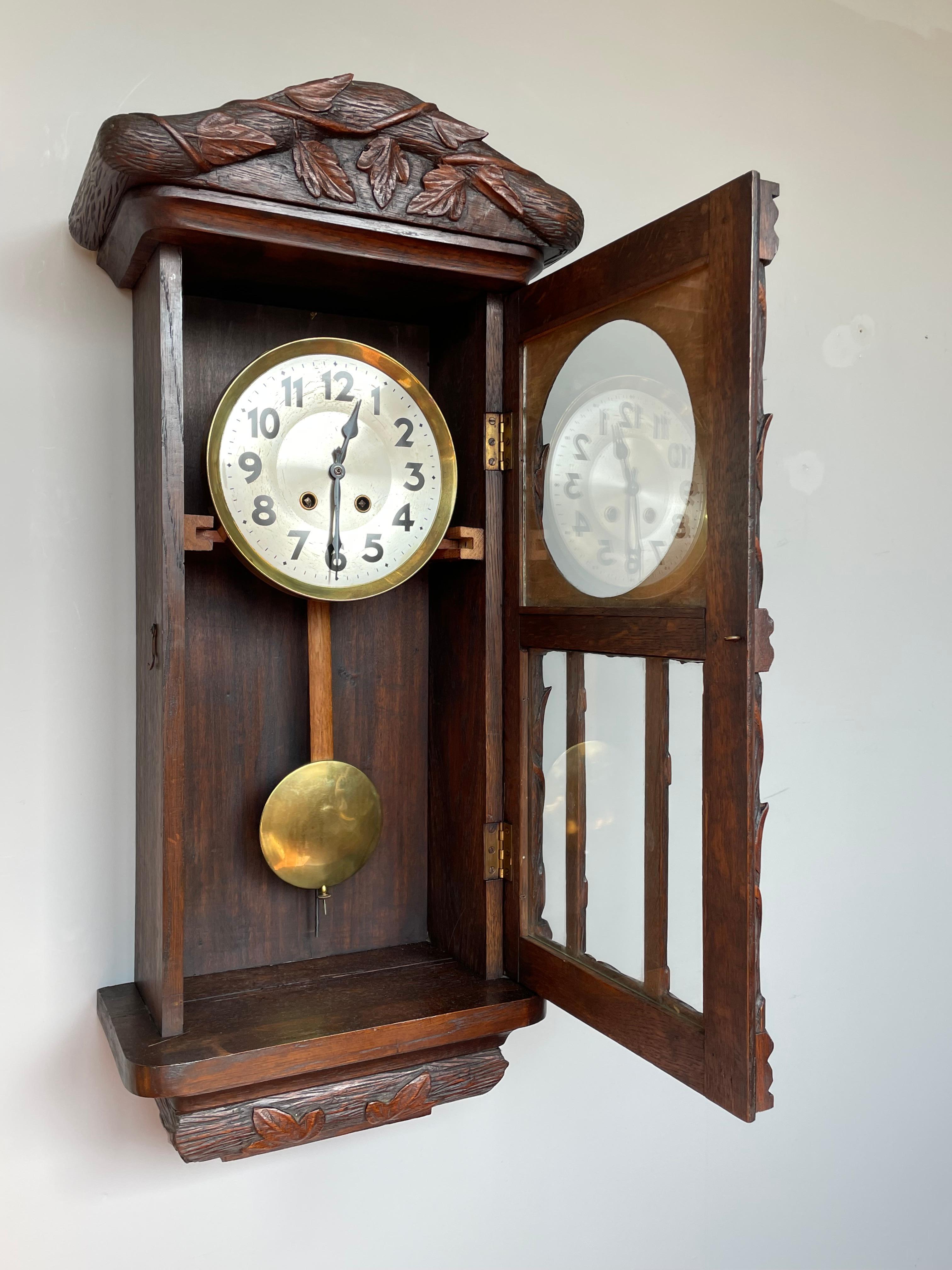 antique wood clock