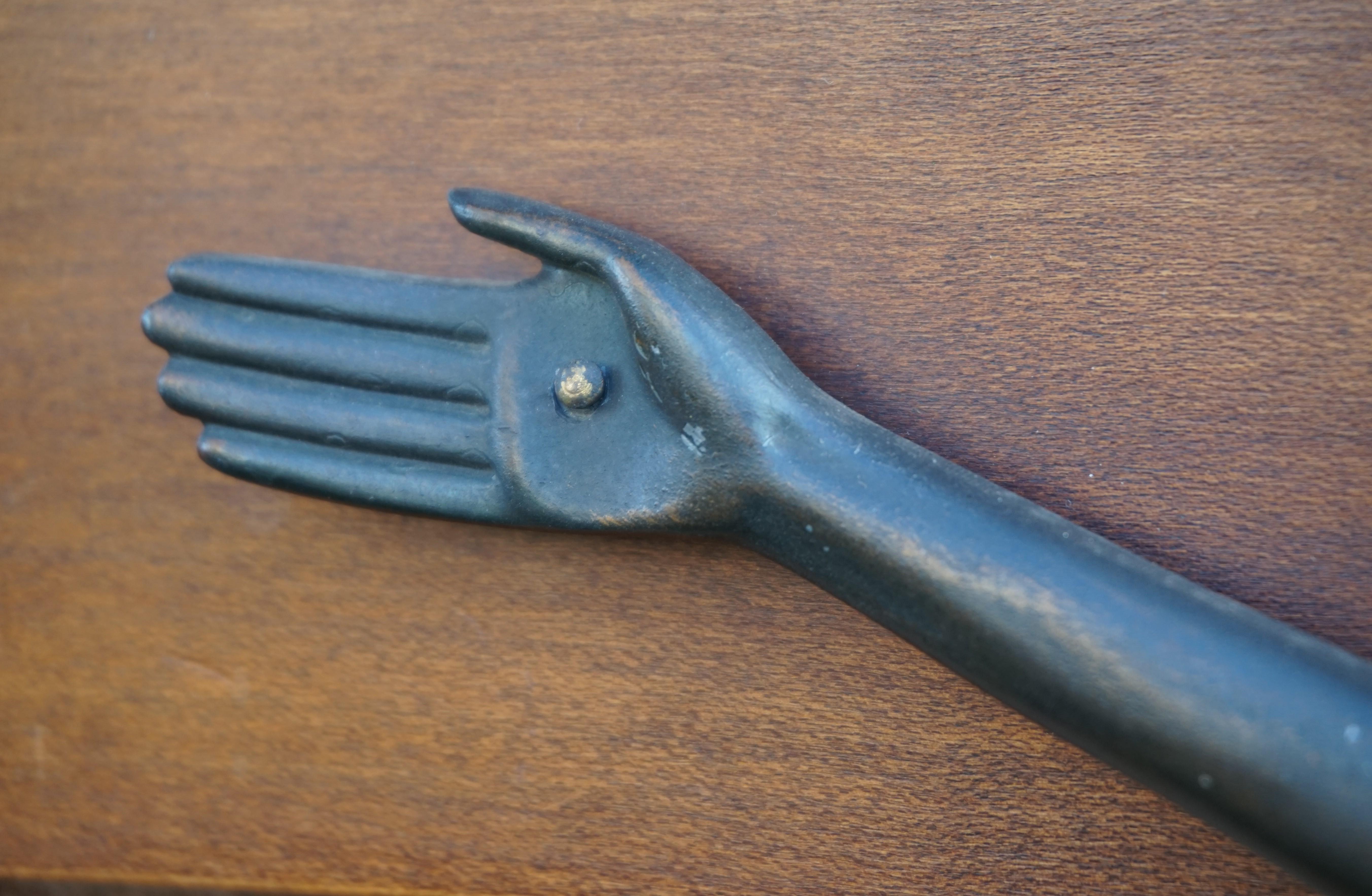 Sizable Art Deco Wall Crucifix with a Stylized and Bronzed Corpus of Christ 9
