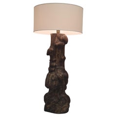 Sizable Burl Floor / Side Lamp, Finland c. 1950s