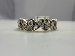 Size 5 eternity wedding band 0.18ct 14KT gold diamond ring