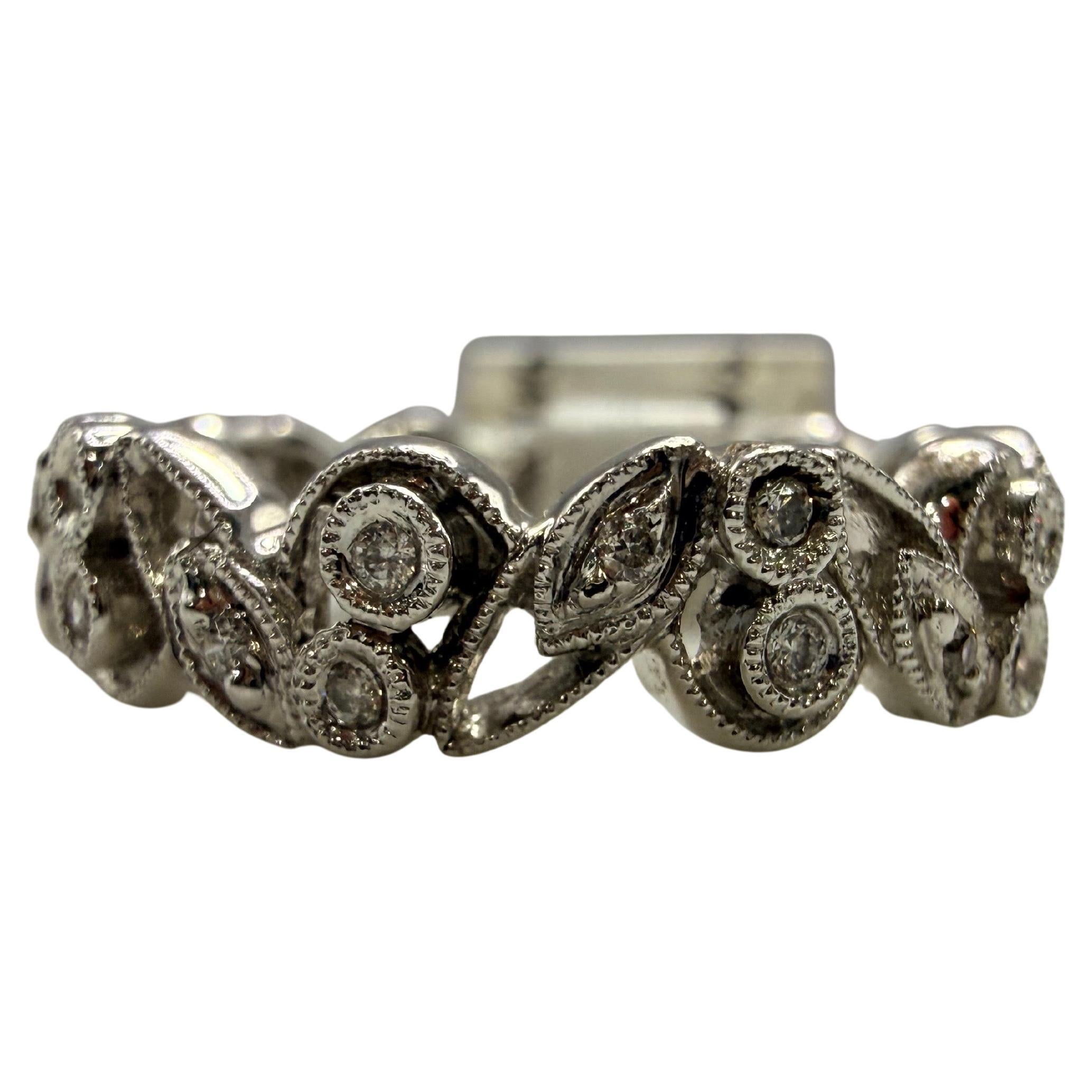 Size 5 eternity wedding band 0.18ct 14KT gold diamond ring