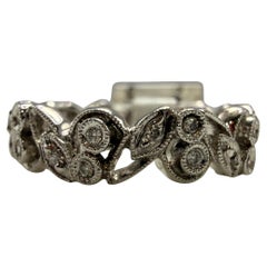 Size 5 eternity wedding band 0.18ct 14KT gold diamond ring