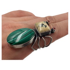 Size 8 Multi-stone Insect Ring by Herbert Ration