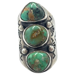 Größe 9 Sterling Silber Ring mit Sonoran Gold Türkis von Randy Boyd