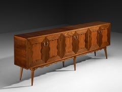 Sizeable Italian Art Deco Sideboard in Wood 270 cm/106 in Wide