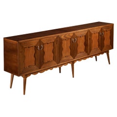 Sizeable Italian Art Deco Sideboard in Wood 270 cm/106 in Wide