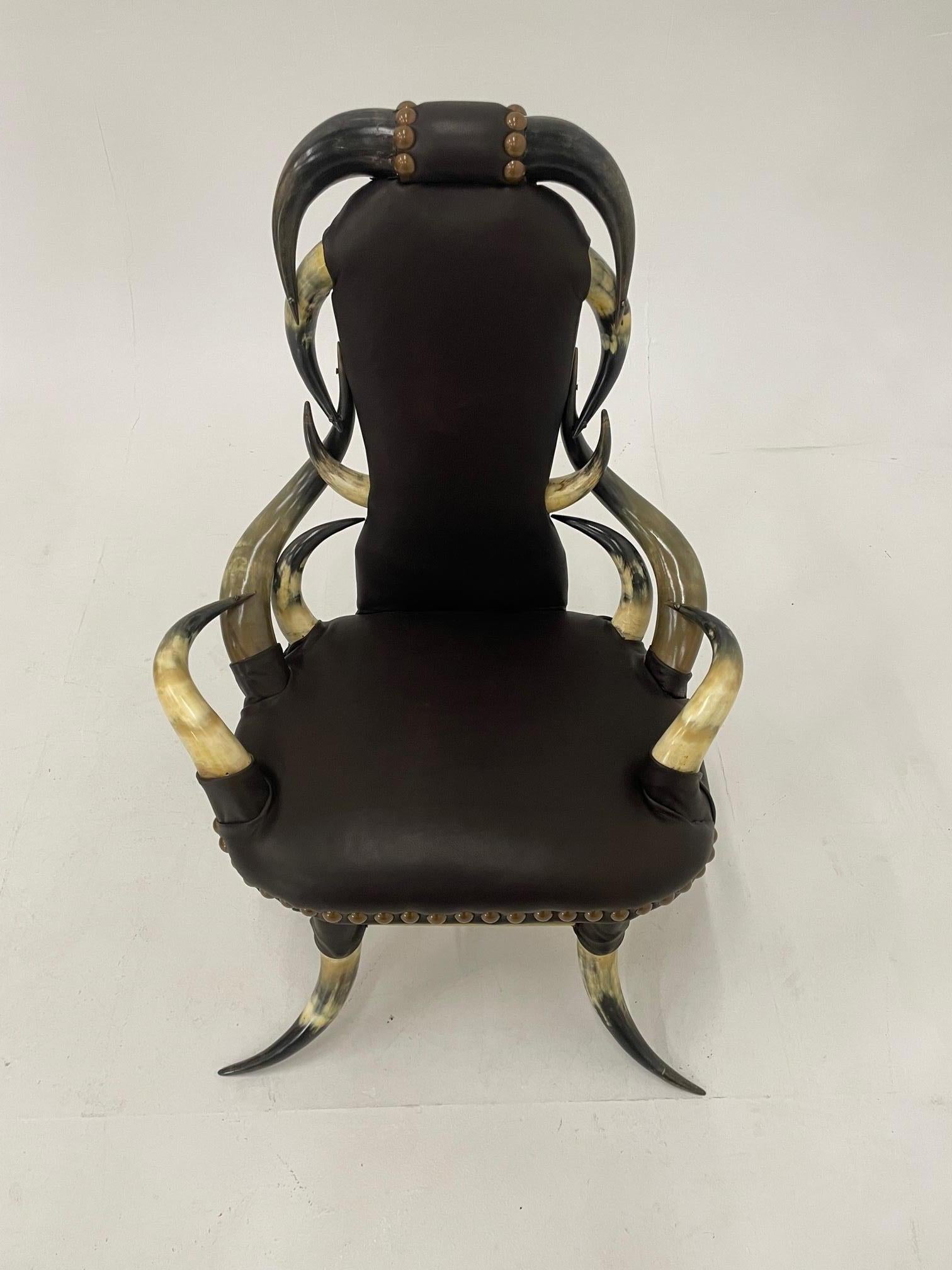 Sizzling Hot Late Victorian Black Leather Armchair 2