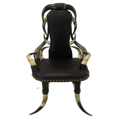 Sizzling Hot Late Victorian Black Leather Armchair