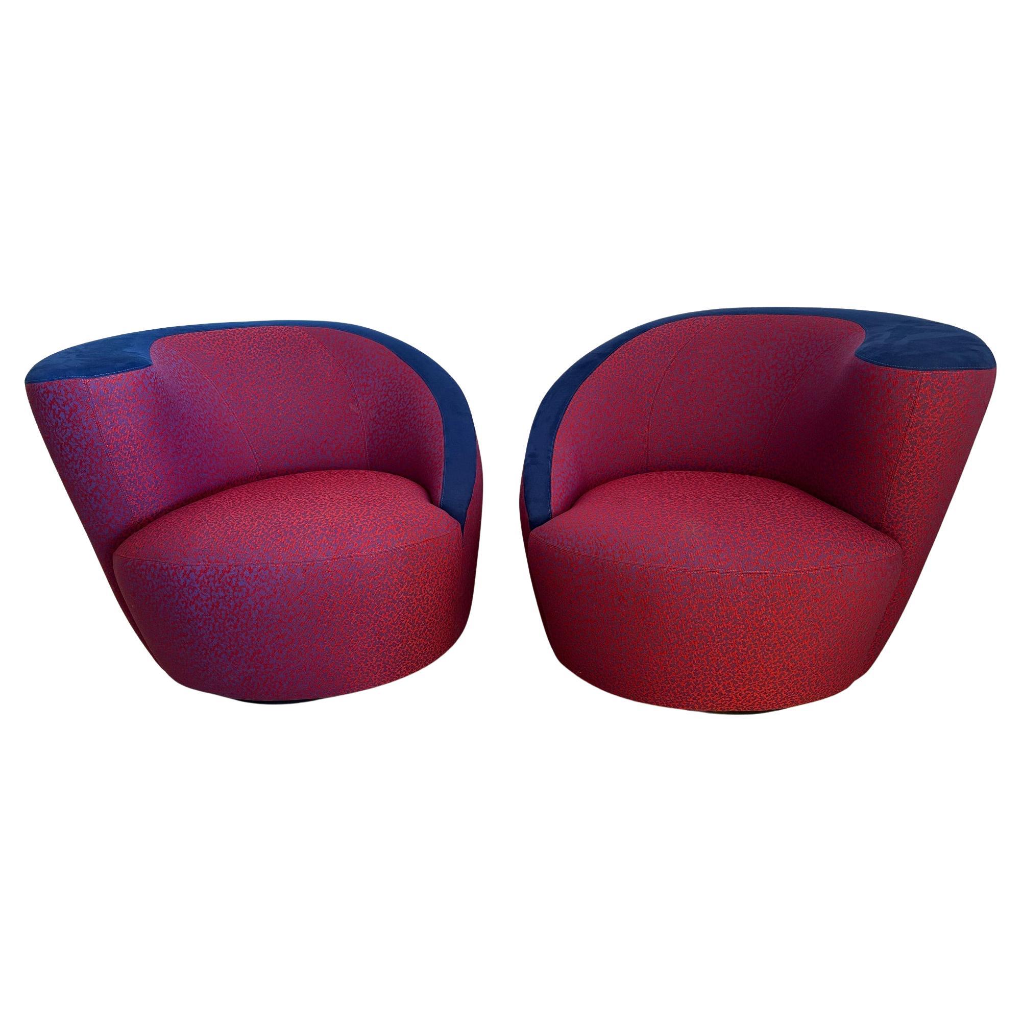 Sizzling Hot Nautilus Upholstered Swivel Club Chairs