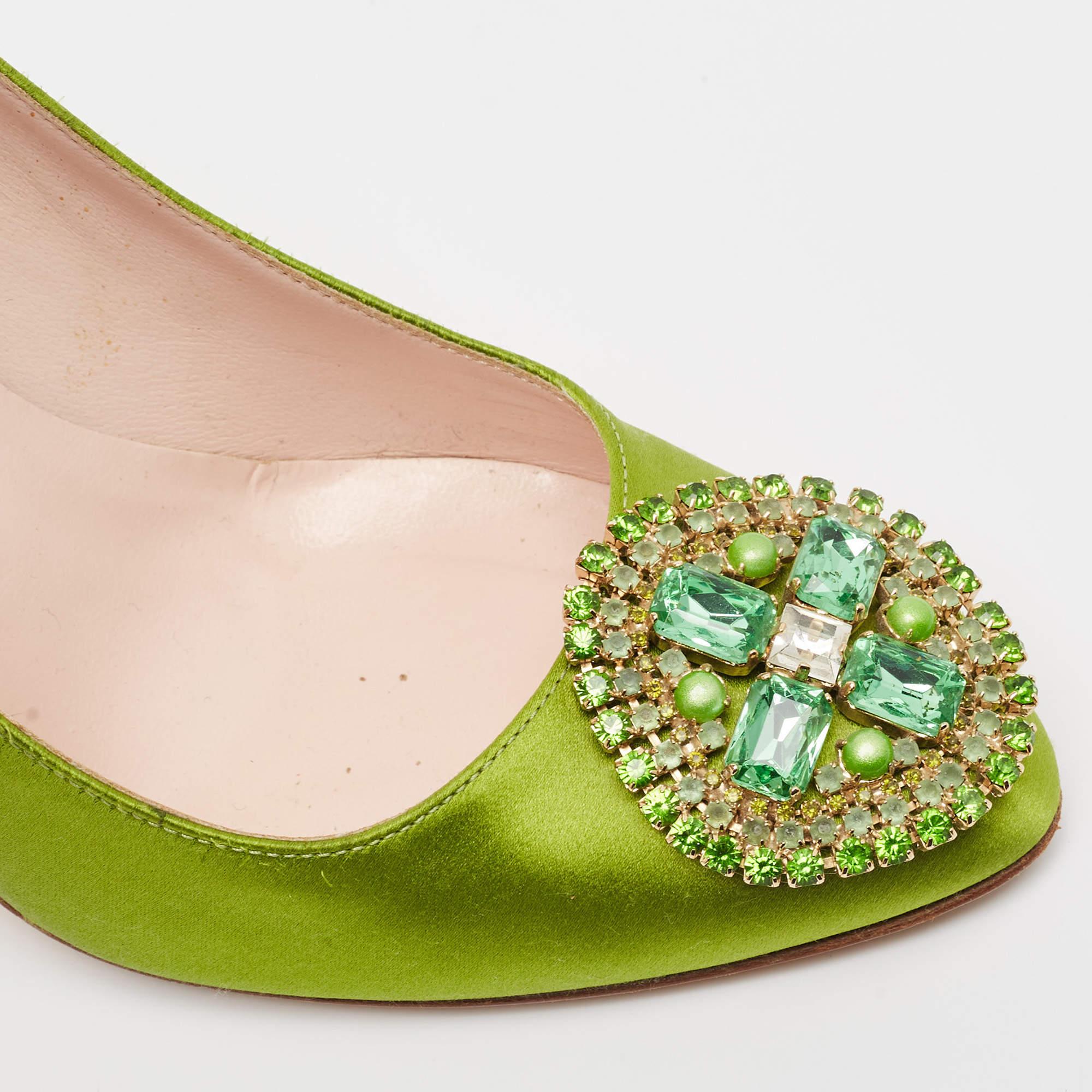 SJP Sarah Jessica Parker Greene & Greene Greene & Greene Pumps con cristalli, taglia 37 in vendita 2