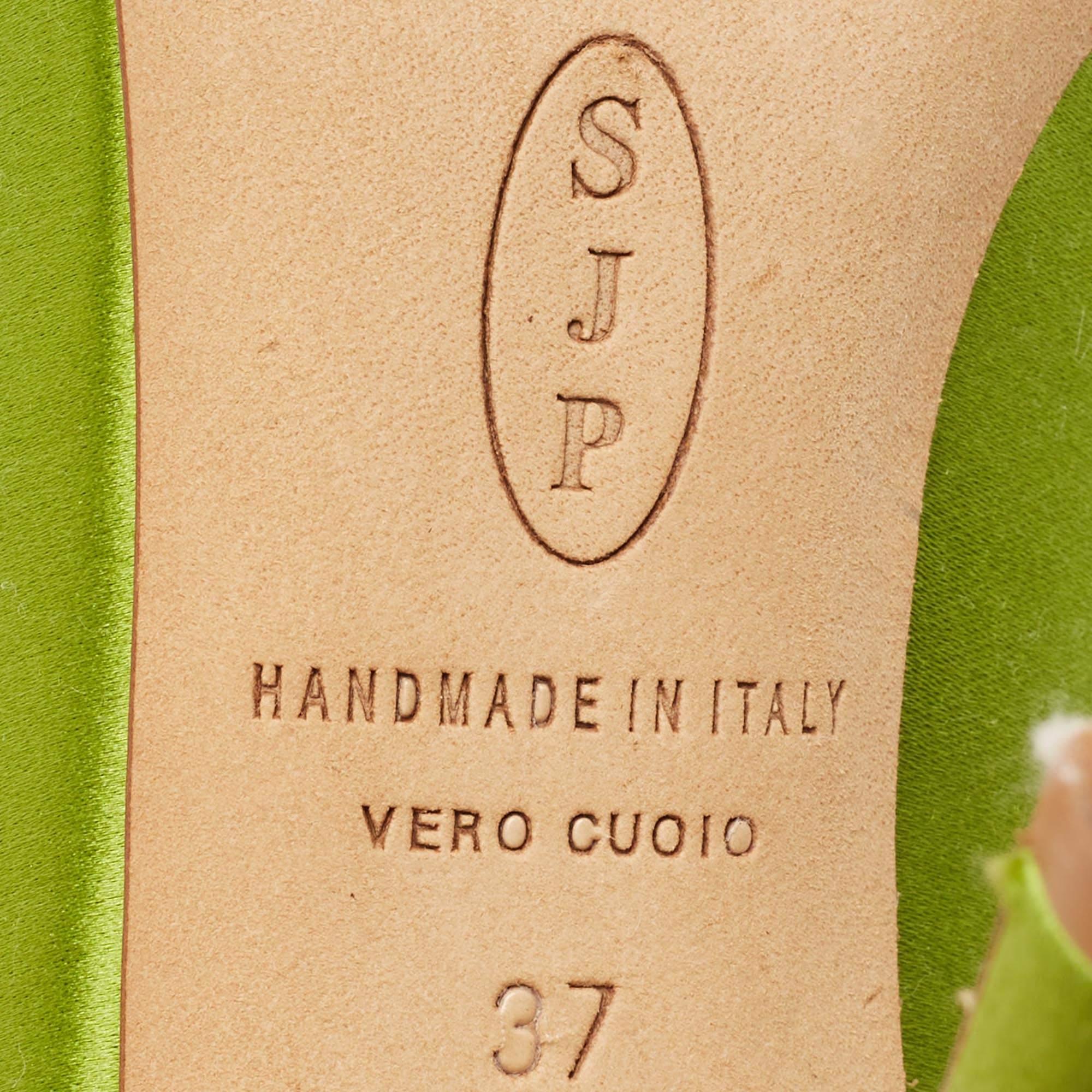 SJP Sarah Jessica Parker Greene & Greene Greene & Greene Pumps con cristalli, taglia 37 in vendita 3