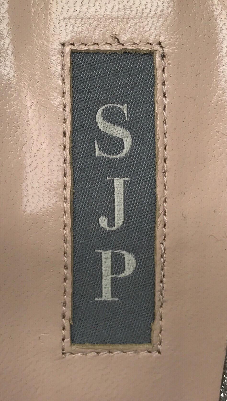 SJP Silver Glitter Ankle Strap Sandal-38.5 For Sale 1