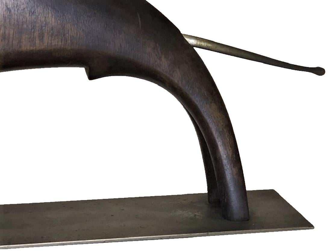 Hand-Crafted Sier Kunst, Bull, Austrian Art Deco Wood & Brass Sculpture, ca. 1930 For Sale