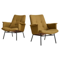 ‘SK660’ Olive Green Armchair by Pierre Guariche for Steiner, 1953 - 2 Available