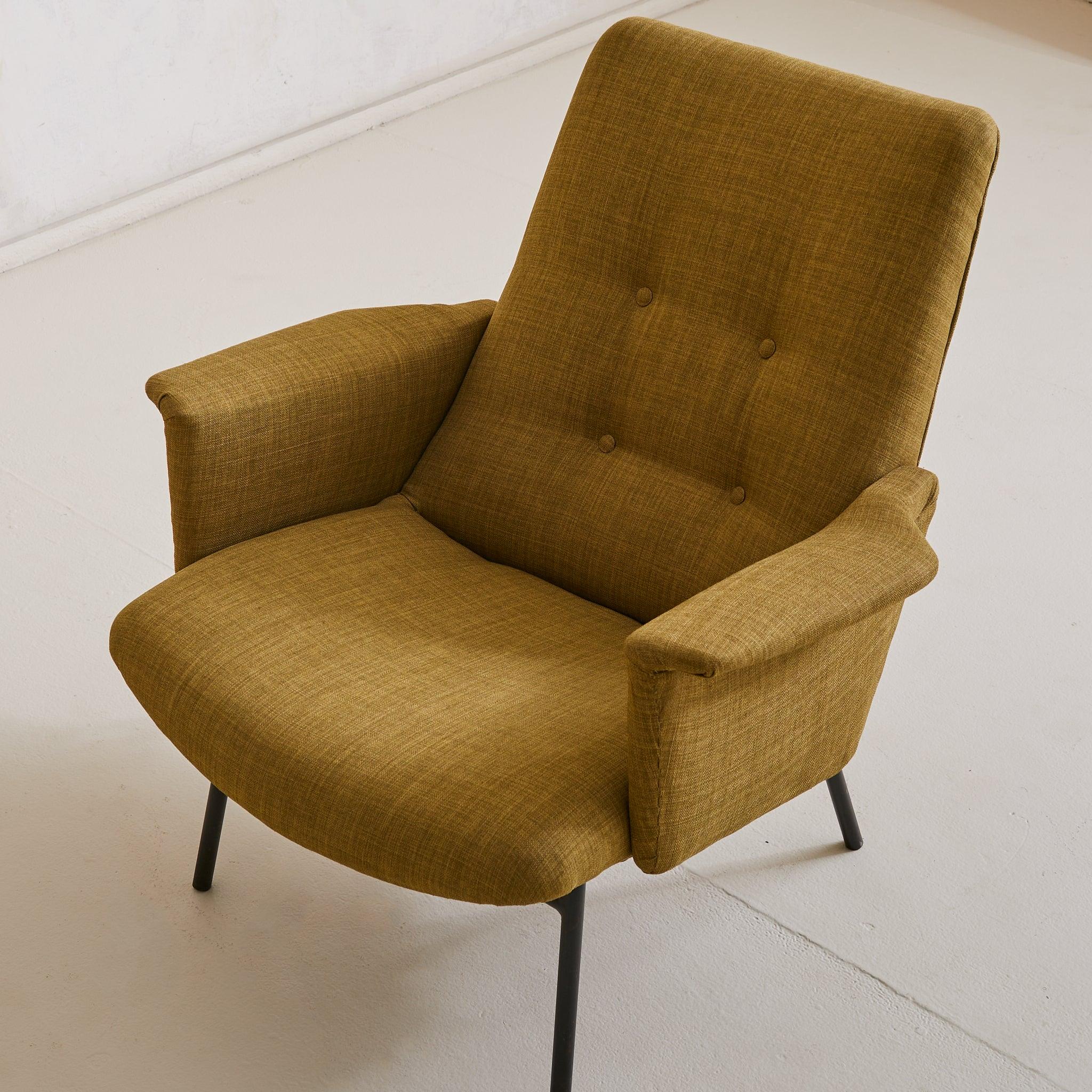 SK660' Olivgrüner Sessel von Pierre Guariche für Steiner, 1953 - 2 verfügbar (Metall) im Angebot
