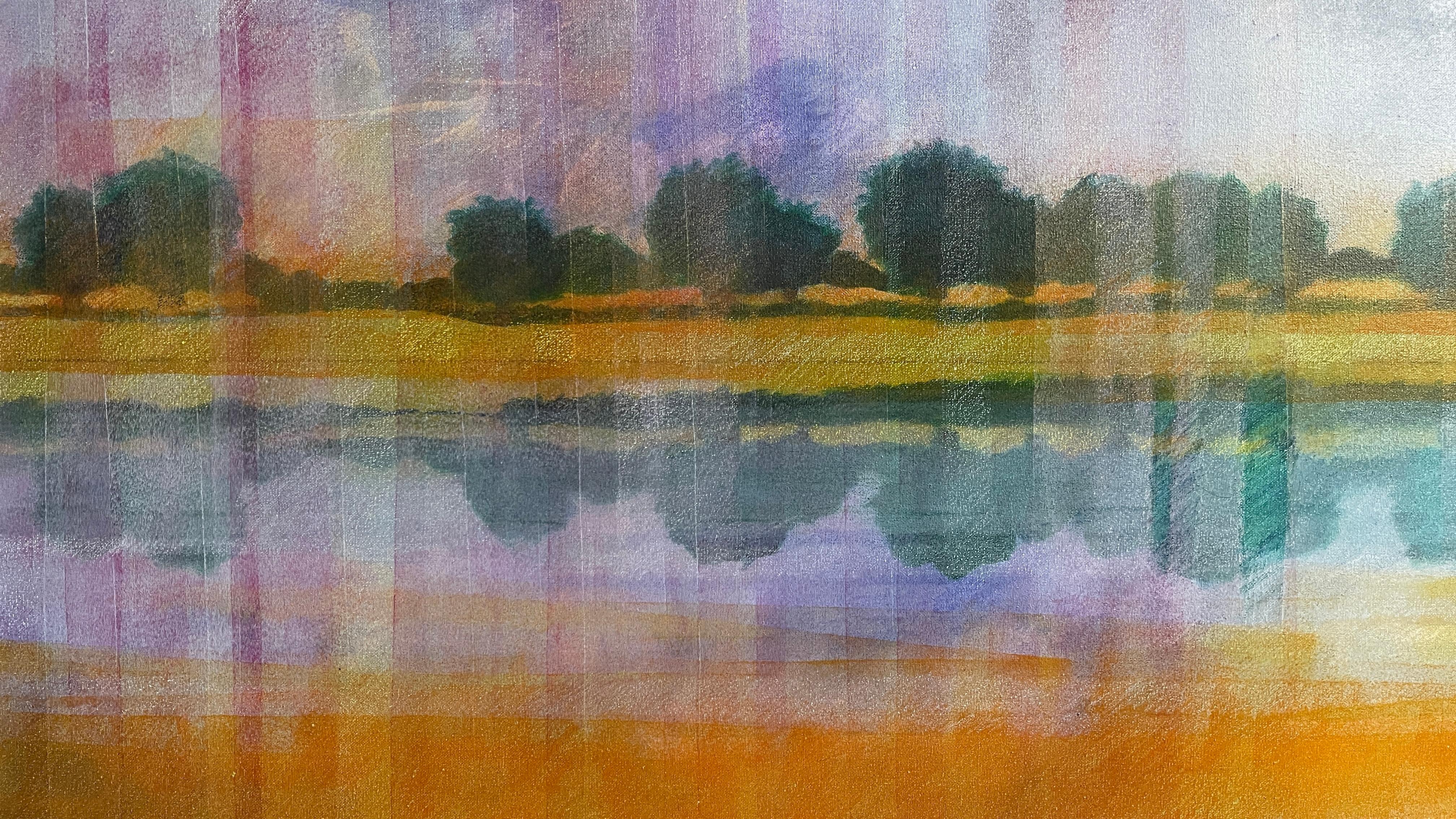 Baya Naranja Azul - por Skadi Engeln  Paisaje abstracto contemporáneo en venta 8