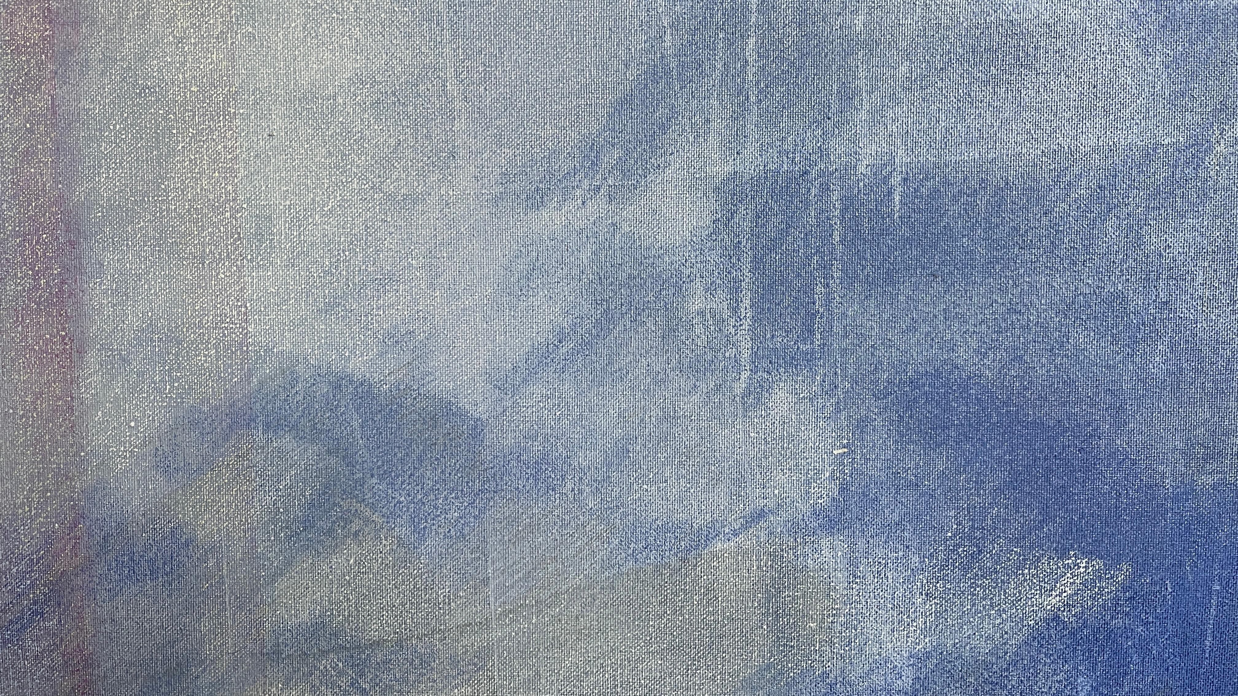Baya Naranja Azul - por Skadi Engeln  Paisaje abstracto contemporáneo en venta 6