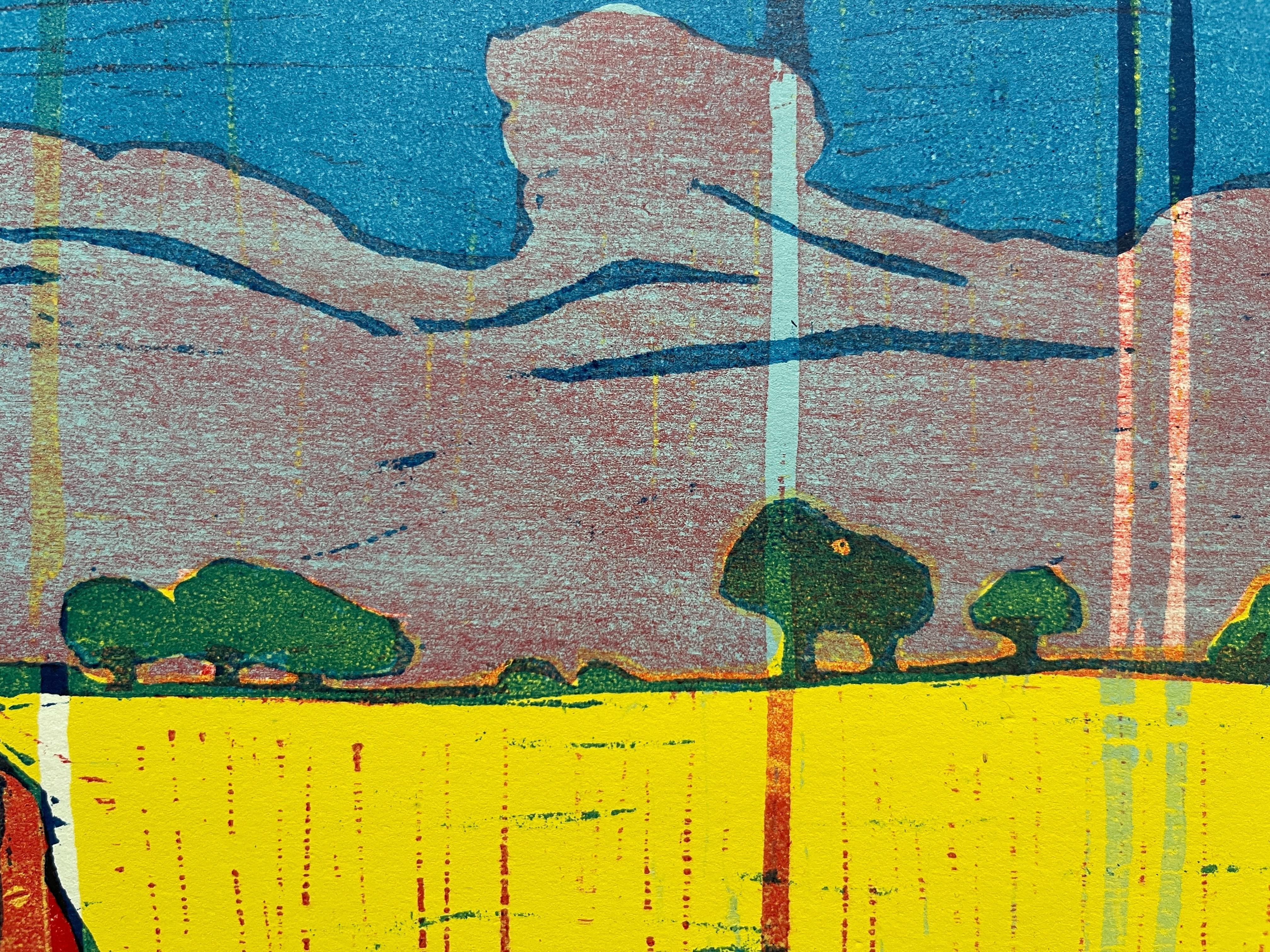 Ostermade - Rosa Himmel, 1/10 - por Skadi Engeln Impresión abstracta contemporánea en madera en venta 11
