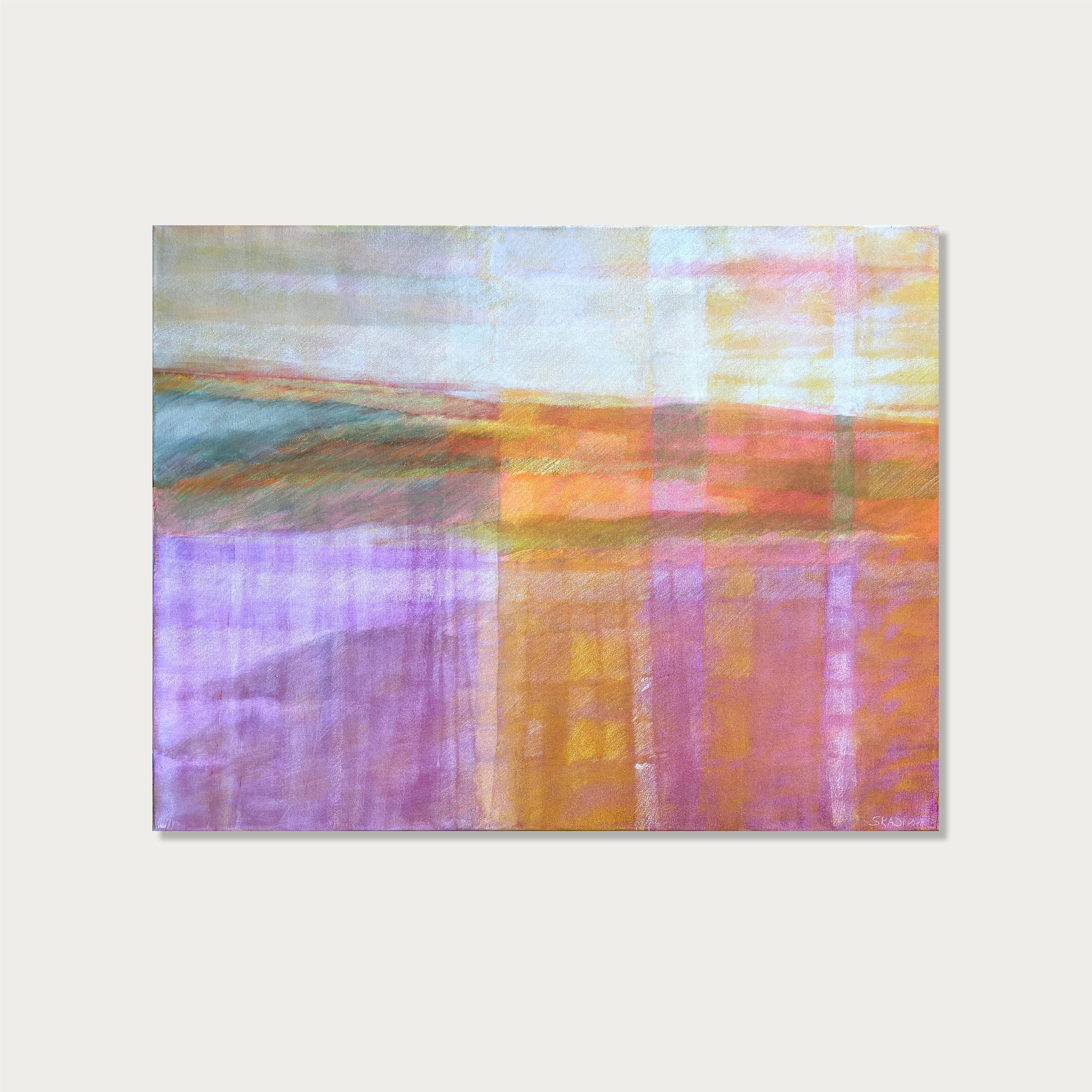 Störbild Orange Rosa  by Skadi Engeln  Contemporary Abstract Blurry Painting For Sale 1