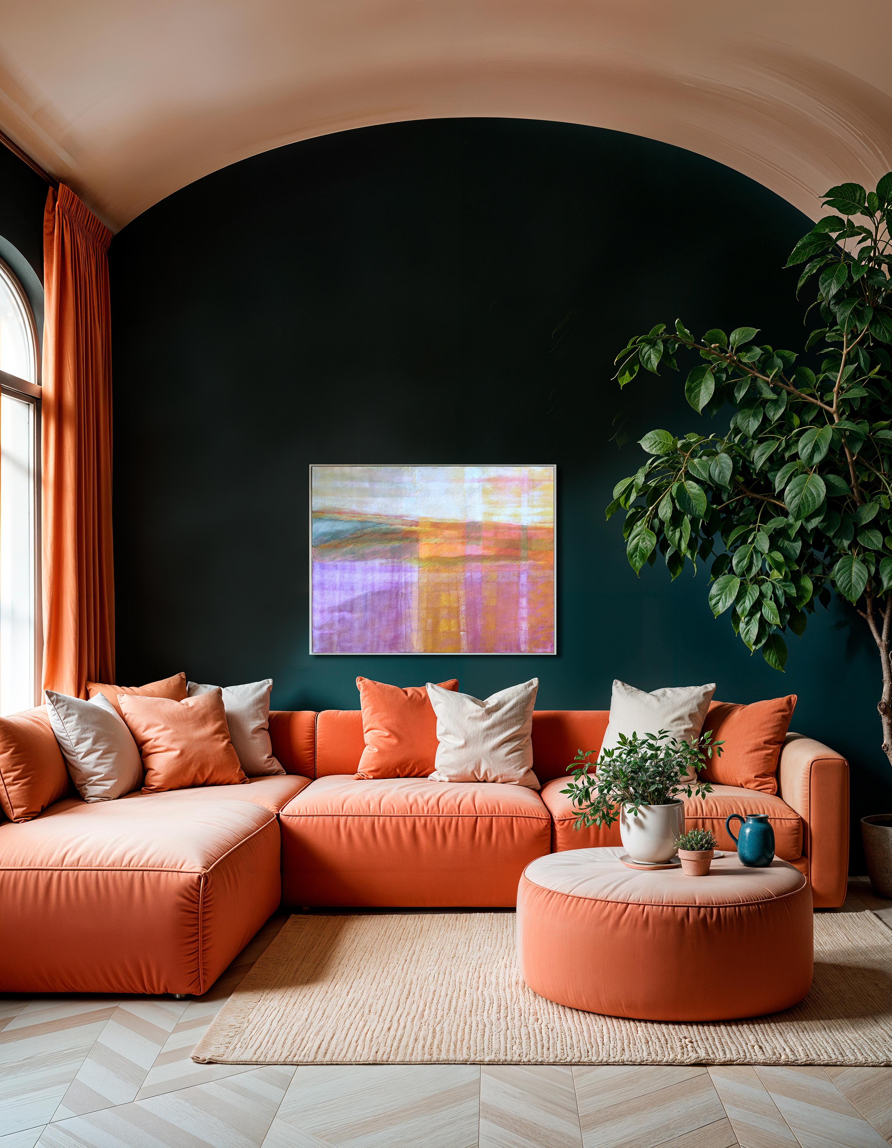 Störbild Orange Rosa  by Skadi Engeln  Contemporary Abstract Blurry Painting For Sale 2