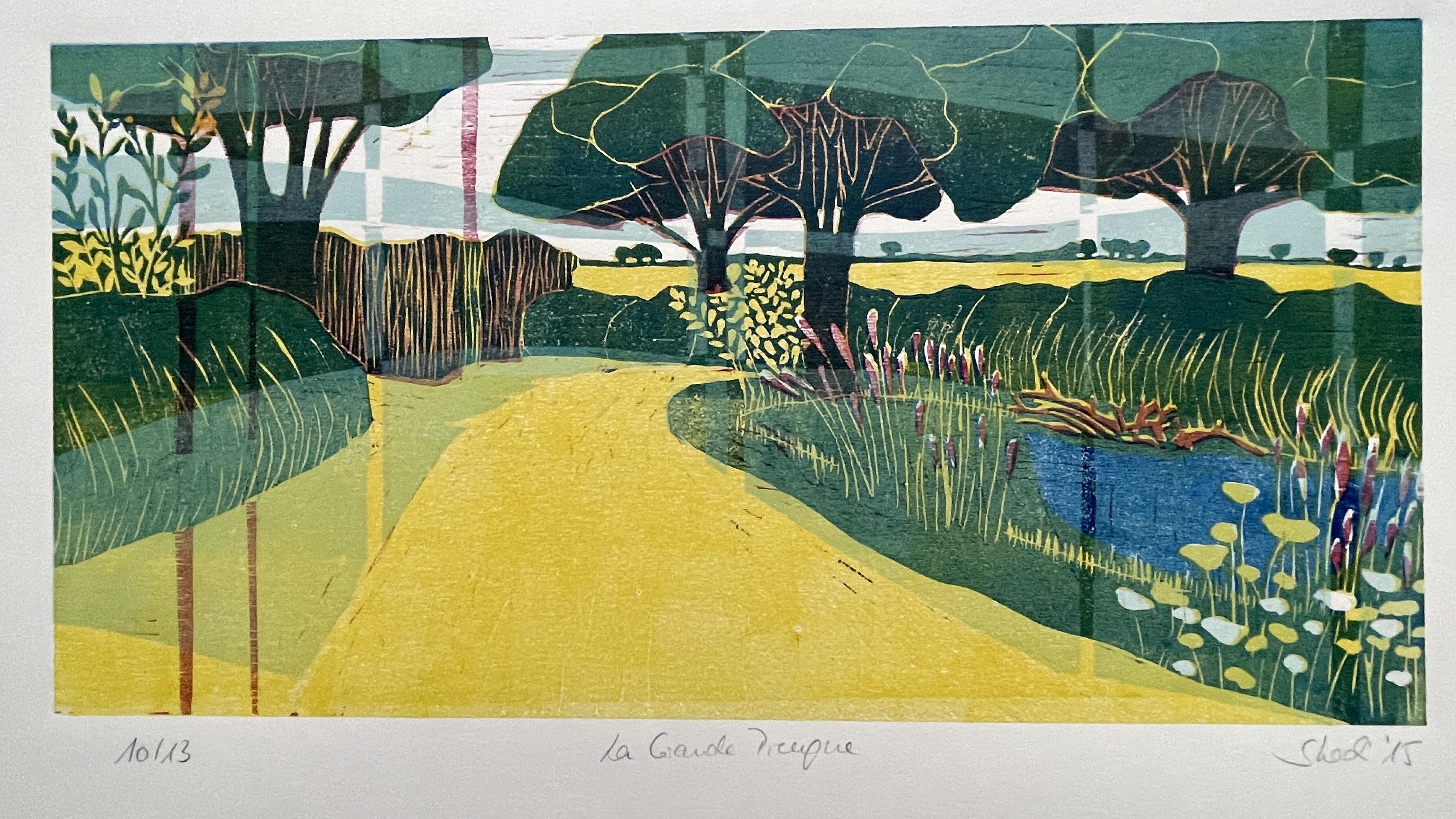 La Grande Preugne - por Skadi Engeln Impresión abstracta contemporánea en madera en venta 3