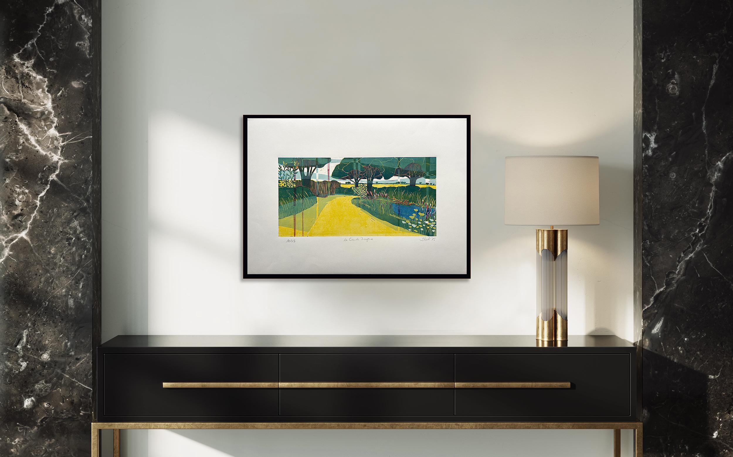 La Grande Preugne - por Skadi Engeln Impresión abstracta contemporánea en madera en venta 2