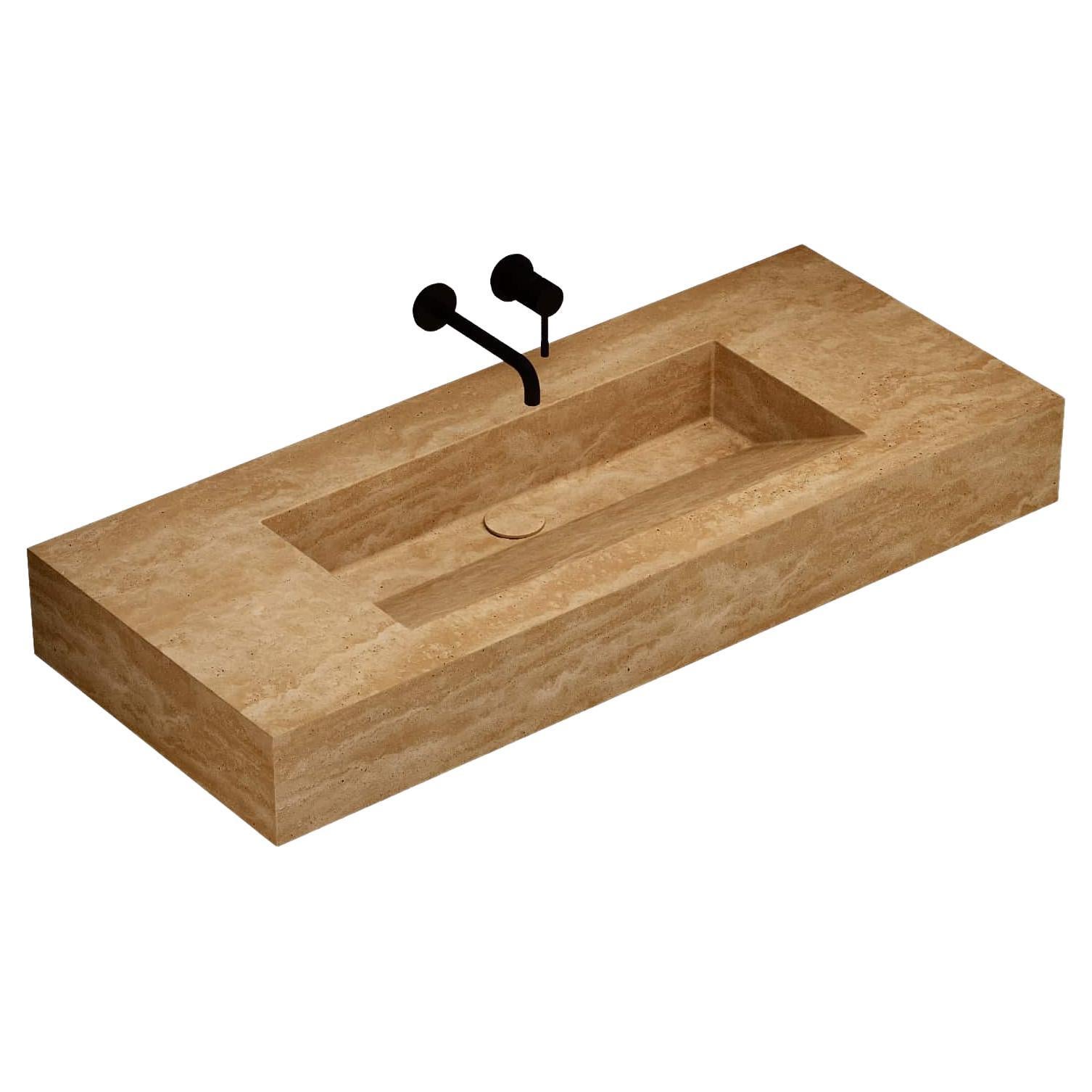 Skadi - Marble Basin - Beige Travertine - Large