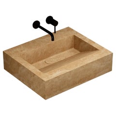 Basine en marbre Skadi - Travertin beige - Petit