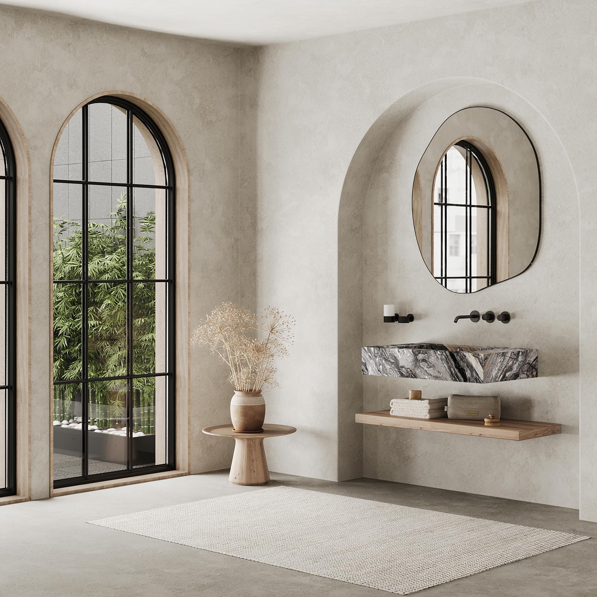 Elevate your bathroom space with our rectangular Skadi Marble Basin, a perfect fusion of minimalist design and natural elegance. Its smooth, honed surface highlights the unique veining and texture of the marble, ideal for modern bathrooms seeking a