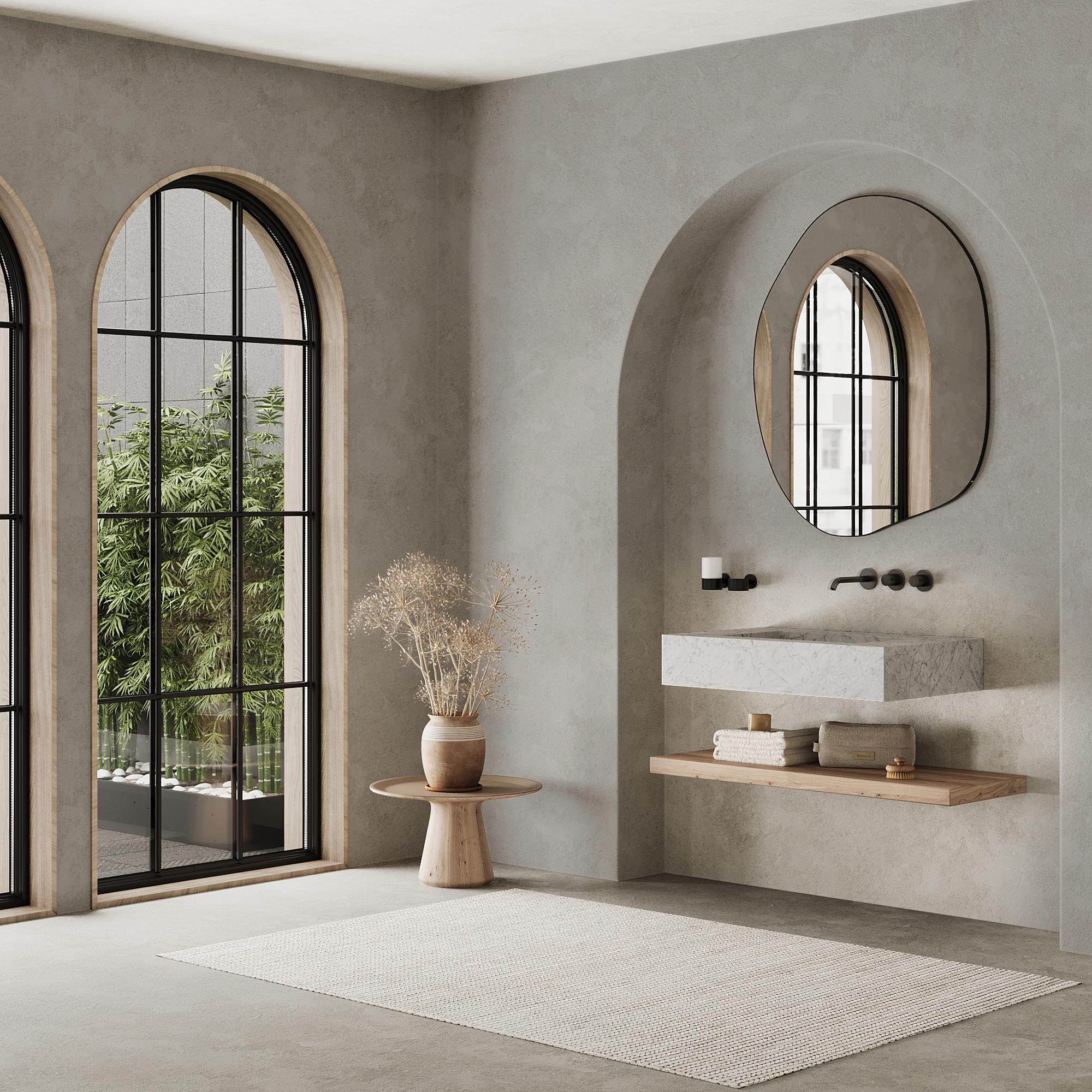 Eleganza per il tuo bagno con il bacino rettangolare in marmo Skadi, una fusione perfetta tra design minimalista ed eleganza naturale. La sua superficie liscia e levigata mette in risalto le venature e la texture uniche del marmo, ideale per i bagni