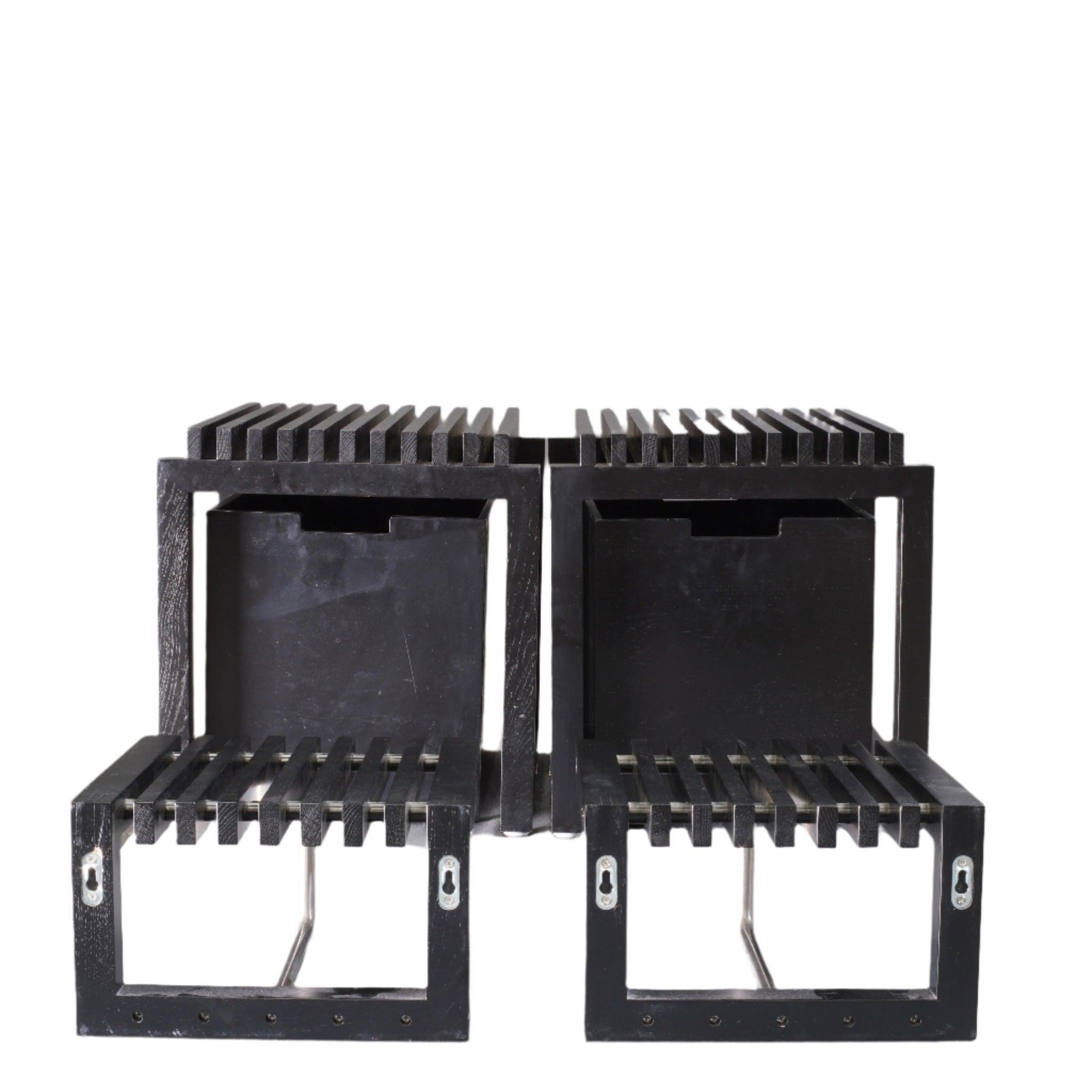 Bauhaus Skagerak & Fritz Hansen Black Cutter Mini Wardrobe Wall Hanging by Niels Hvass