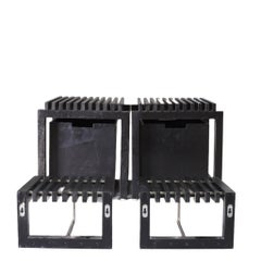 Skagerak & Fritz Hansen Schwarzer Schneidehocker & Schachtel mit Schachtel von Niels Hvass