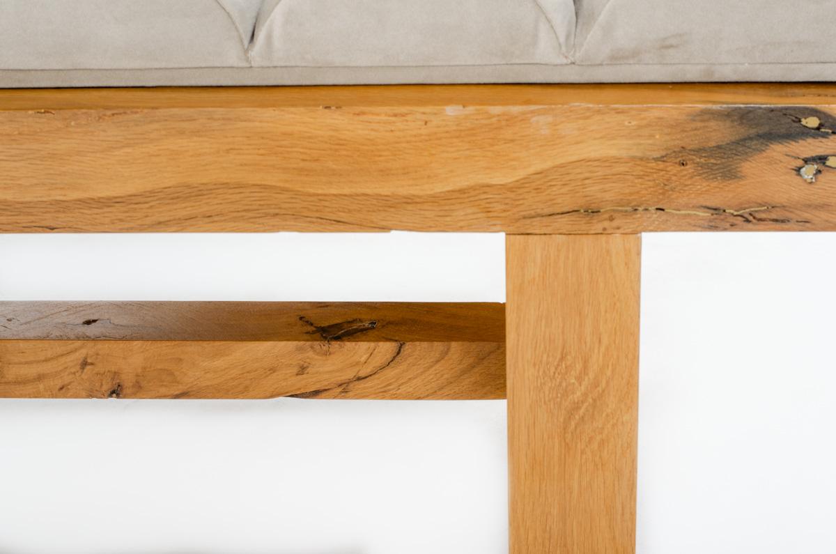 Banc Skala en chêne avec coussin collection G44 en vente 4