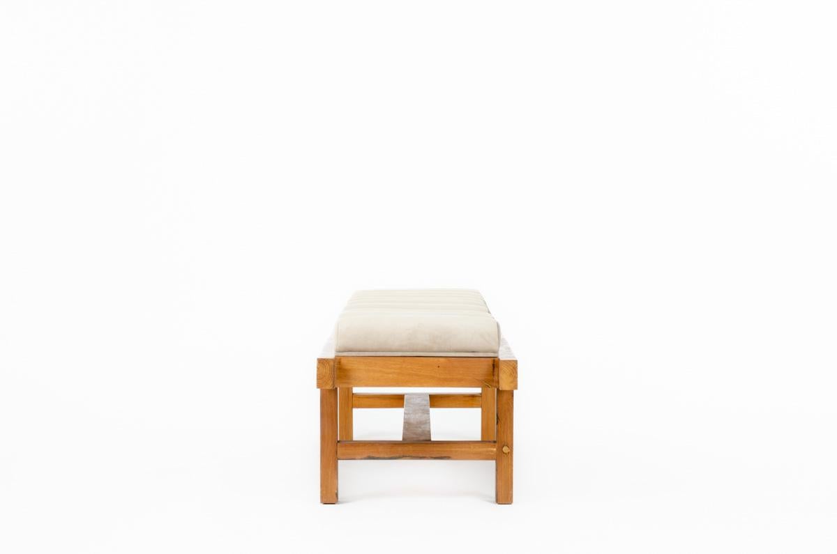 Français Banc Skala en chêne avec coussin collection G44 en vente