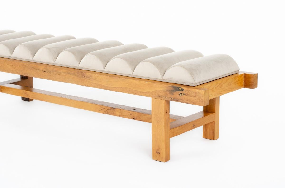 Chêne Banc Skala en chêne avec coussin collection G44 en vente