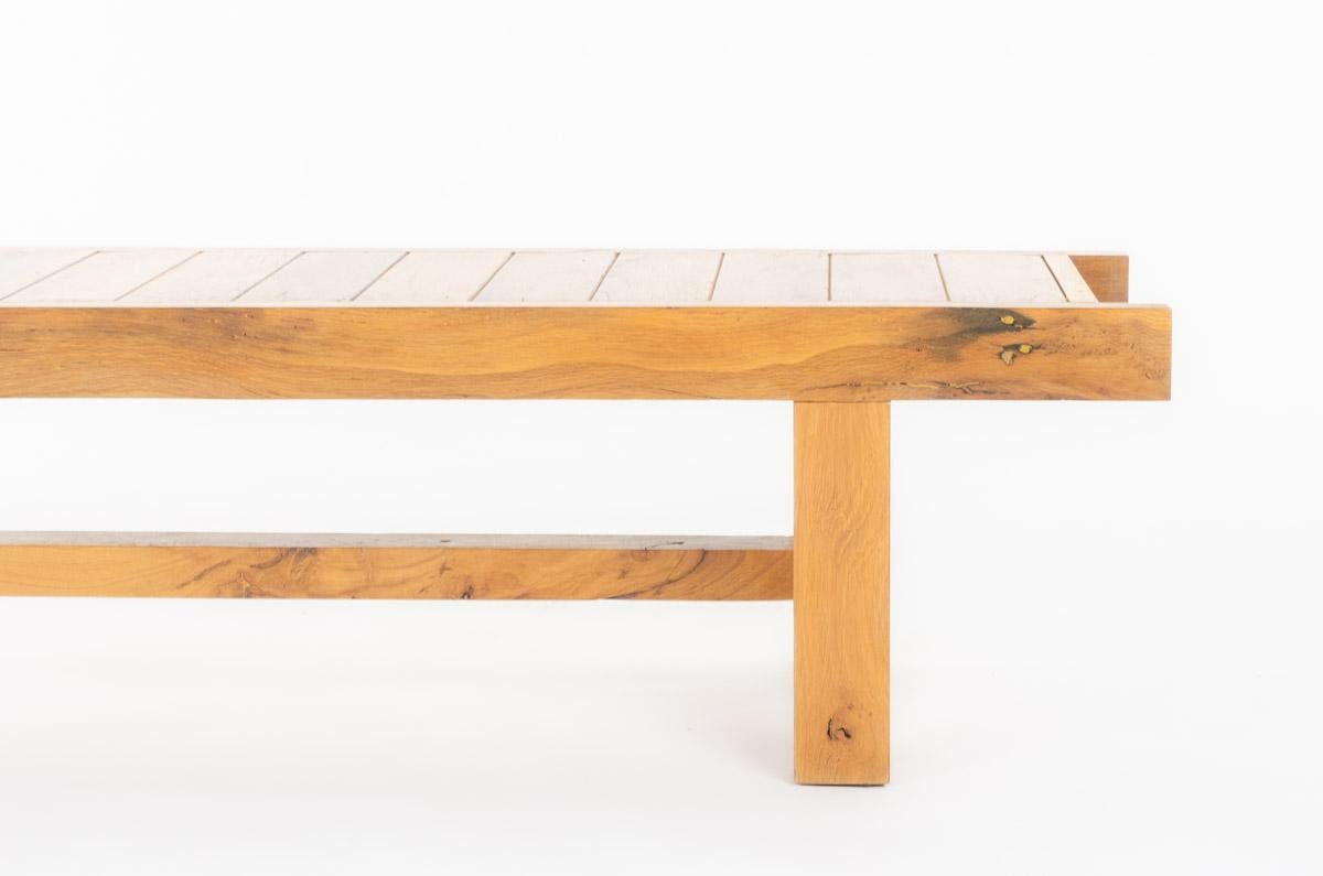 Banc à lattes Skala en chêne collection G44 en vente 5