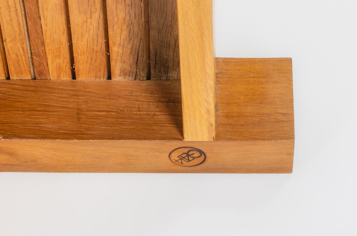 Banc à lattes Skala en chêne collection G44 en vente 8