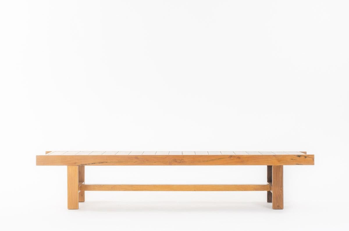 Banc à lattes Skala en chêne collection G44 Neuf - En vente à JASSANS-RIOTTIER, FR