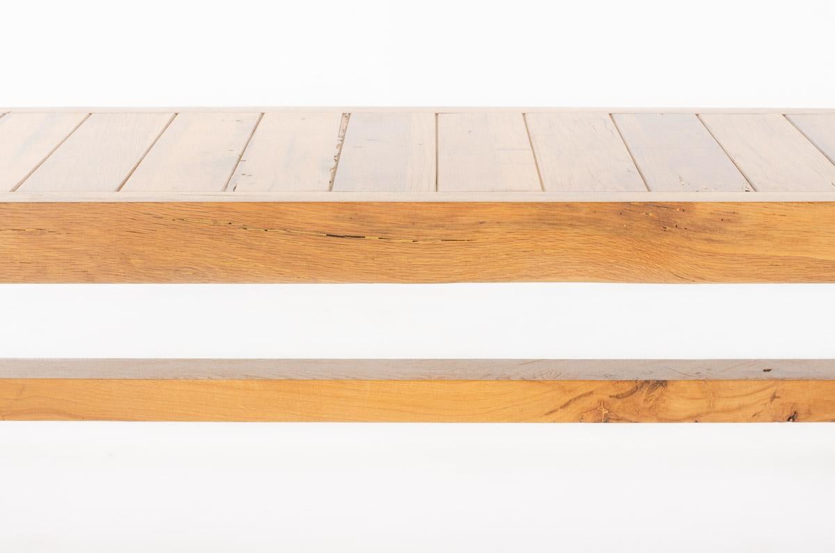 Banc à lattes Skala en chêne collection G44 en vente 1