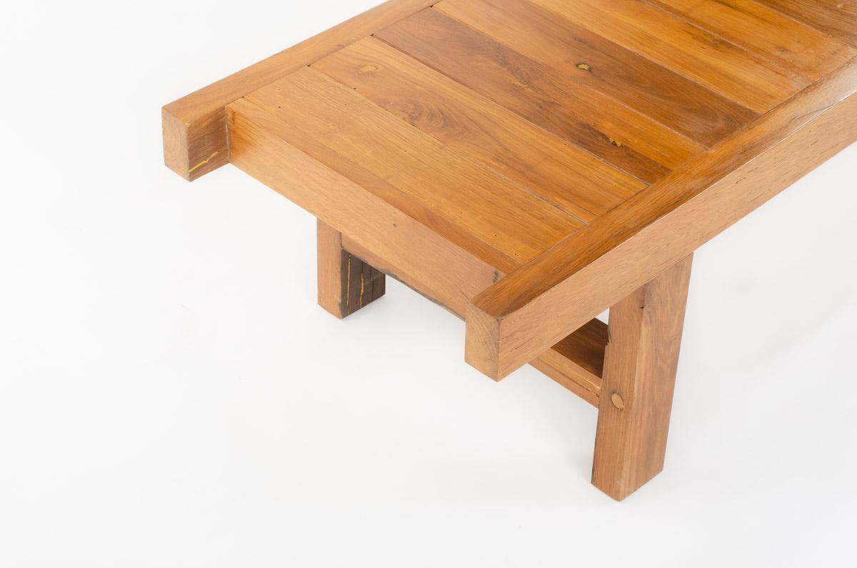 Banc à lattes Skala en chêne collection G44 en vente 3