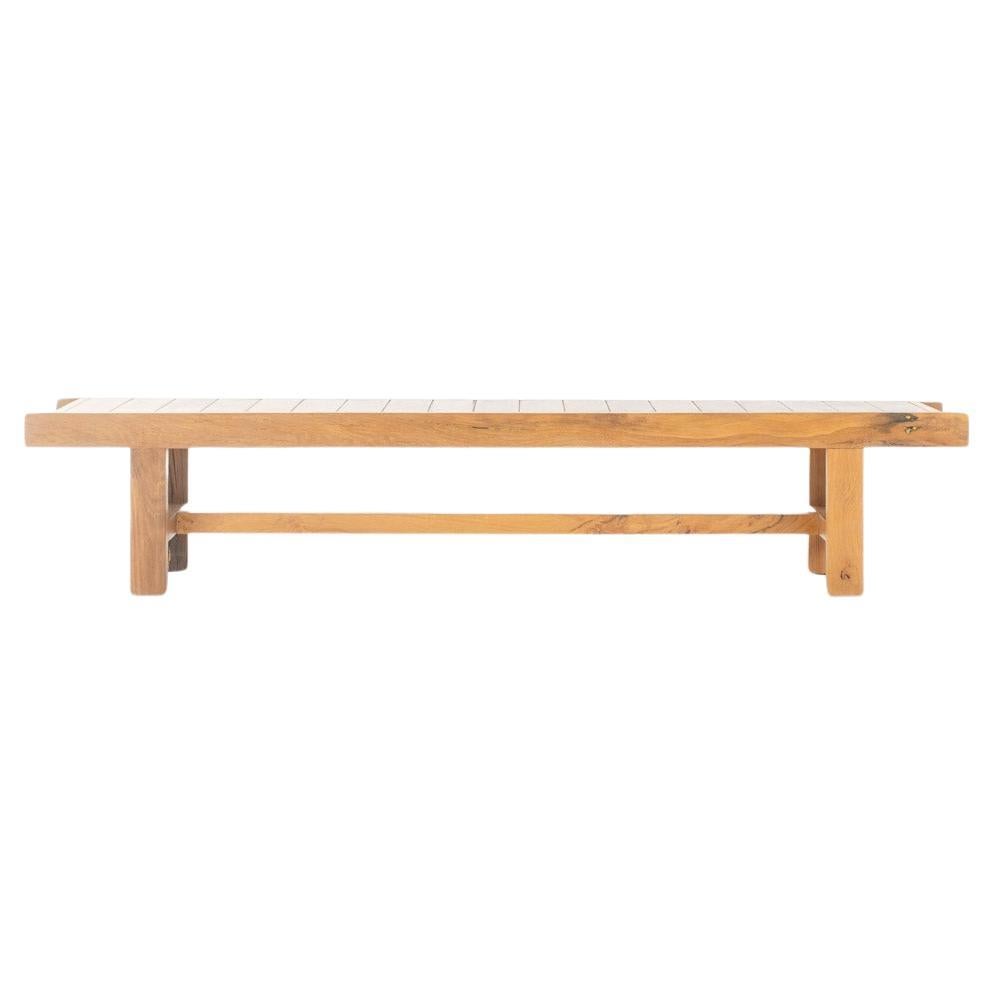 Skala bench with slats in oak G44 collection