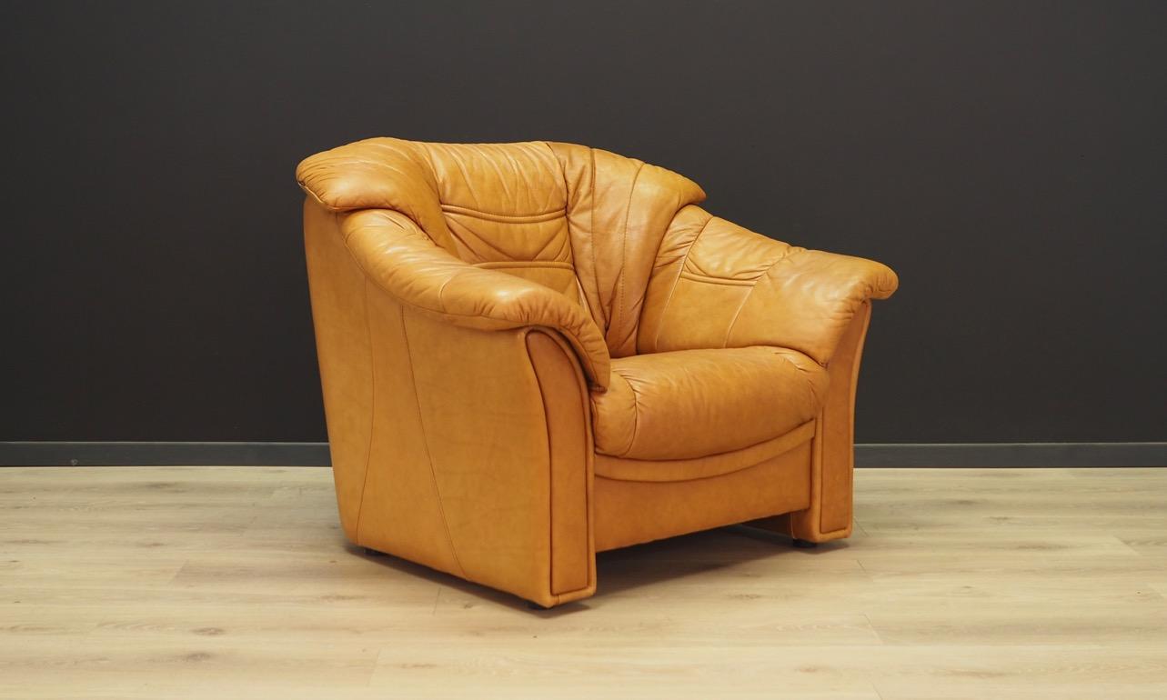 Skalma Cognac Leather Living Room Set Danish Design Vintage, 1980s For Sale 7