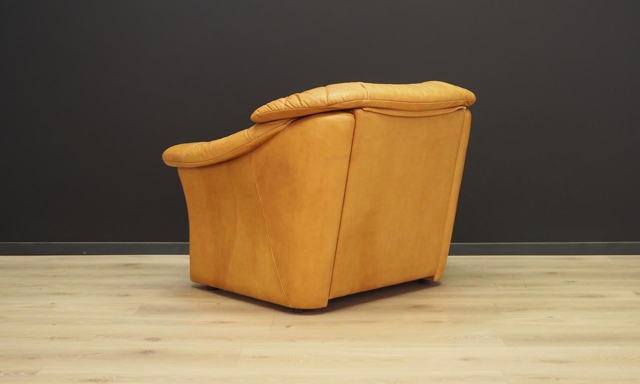 Skalma Cognac Leather Living Room Set Danish Design Vintage, 1980s For Sale 11