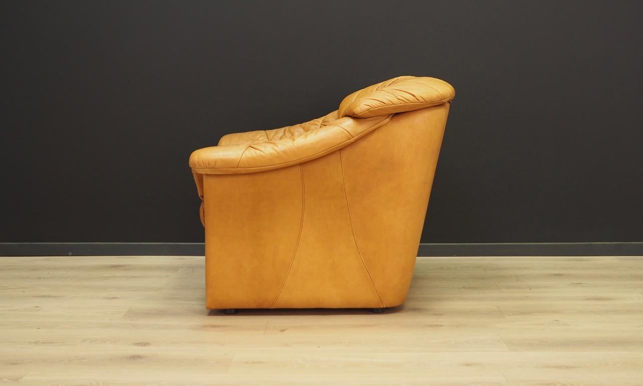 Skalma Cognac Leather Living Room Set Danish Design Vintage, 1980s For Sale 12
