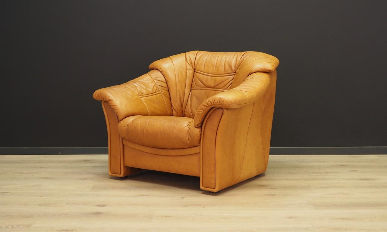 Skalma Cognac Leather Living Room Set Danish Design Vintage, 1980s For Sale 13