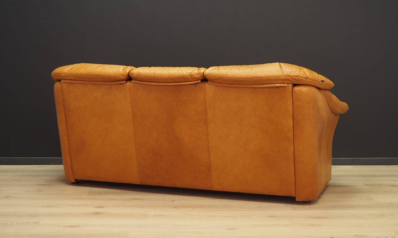 Skalma Cognac Leather Living Room Set Danish Design Vintage, 1980s For Sale 1