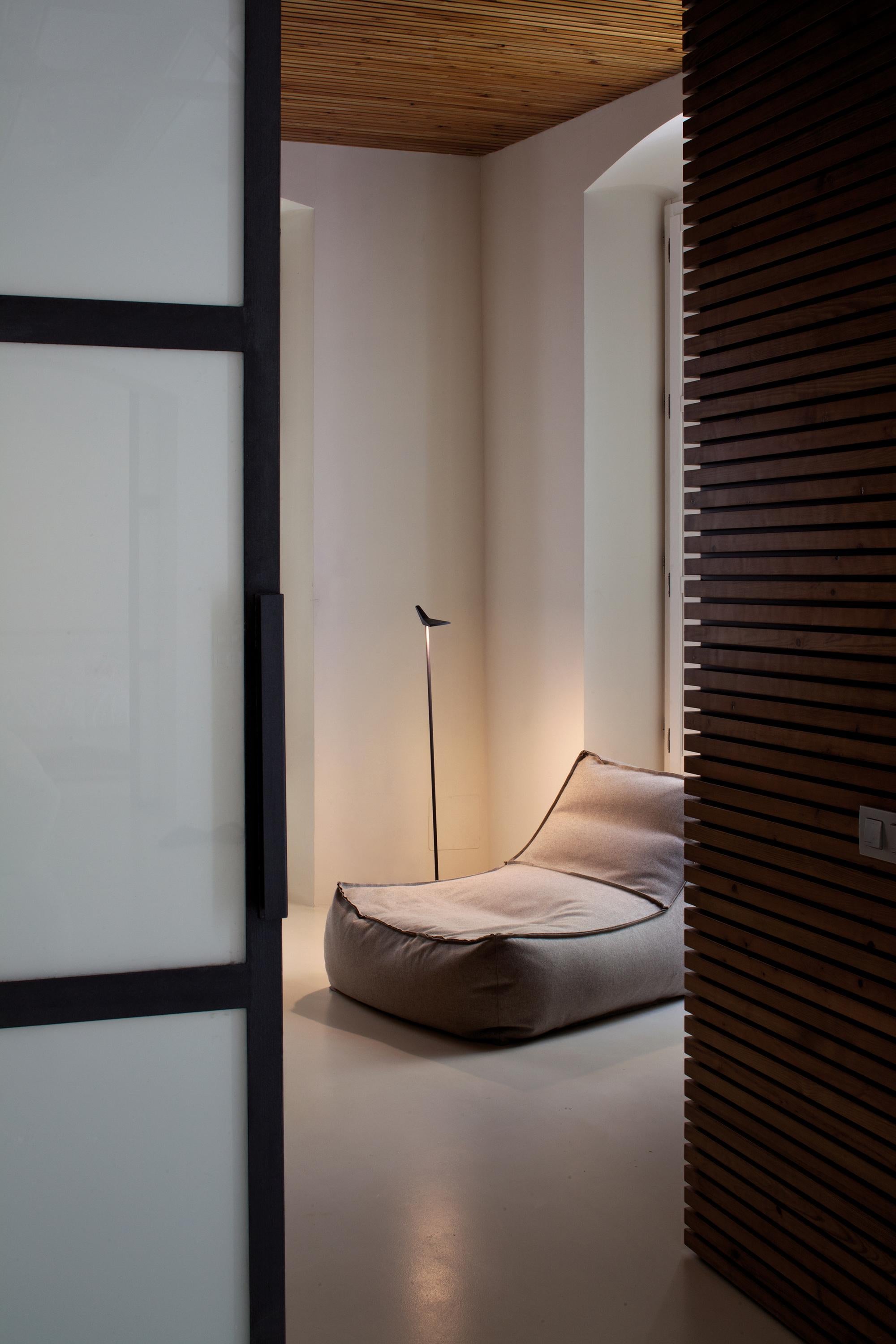 Modern Skan Floor Lamp in Matte Charcoal Grey by Lievore Altherr Molina For Sale