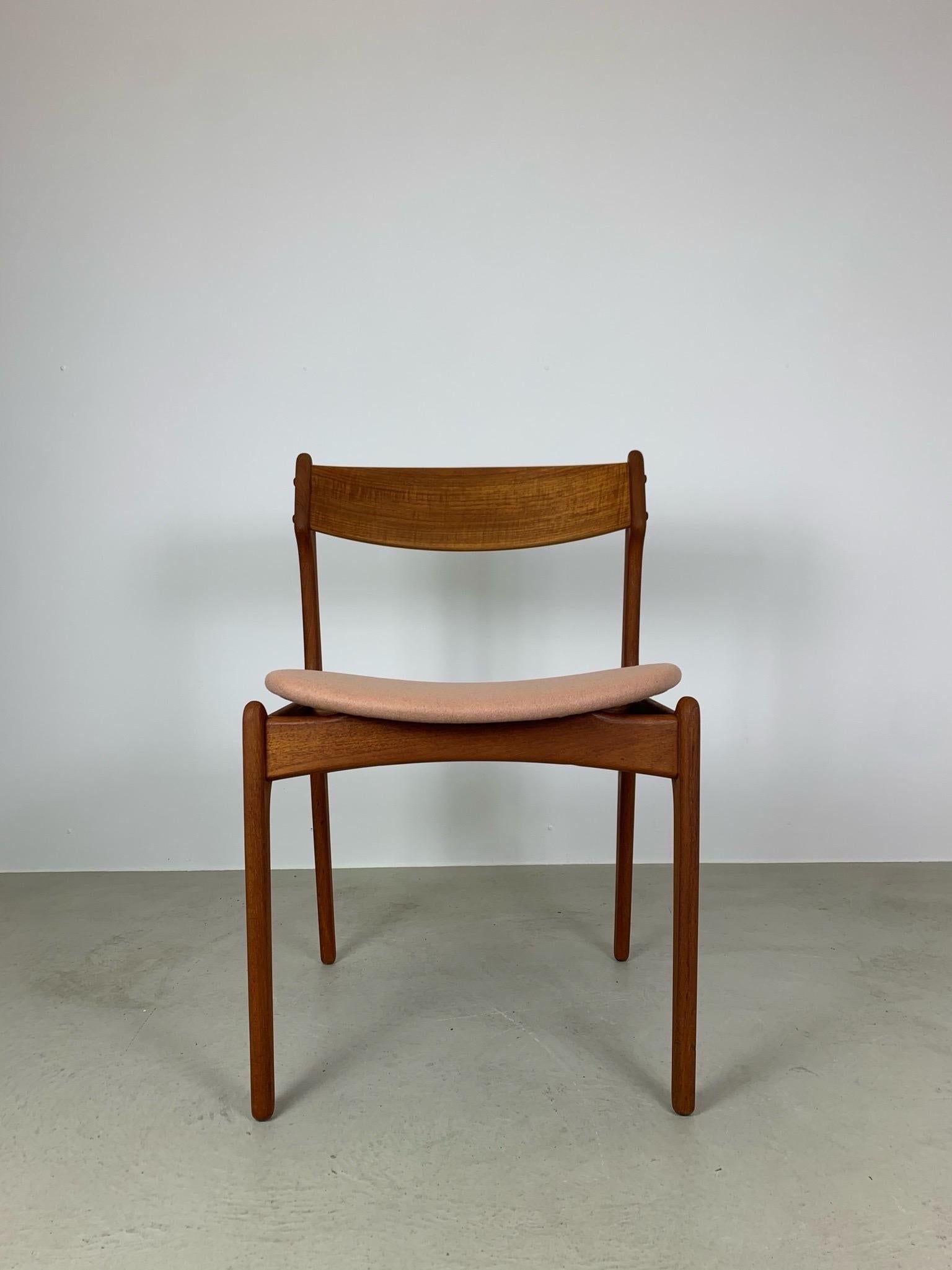 20th Century 4x Skandinavian Dining Chairs by Erik Buch, Denmark 1950s For Sale
